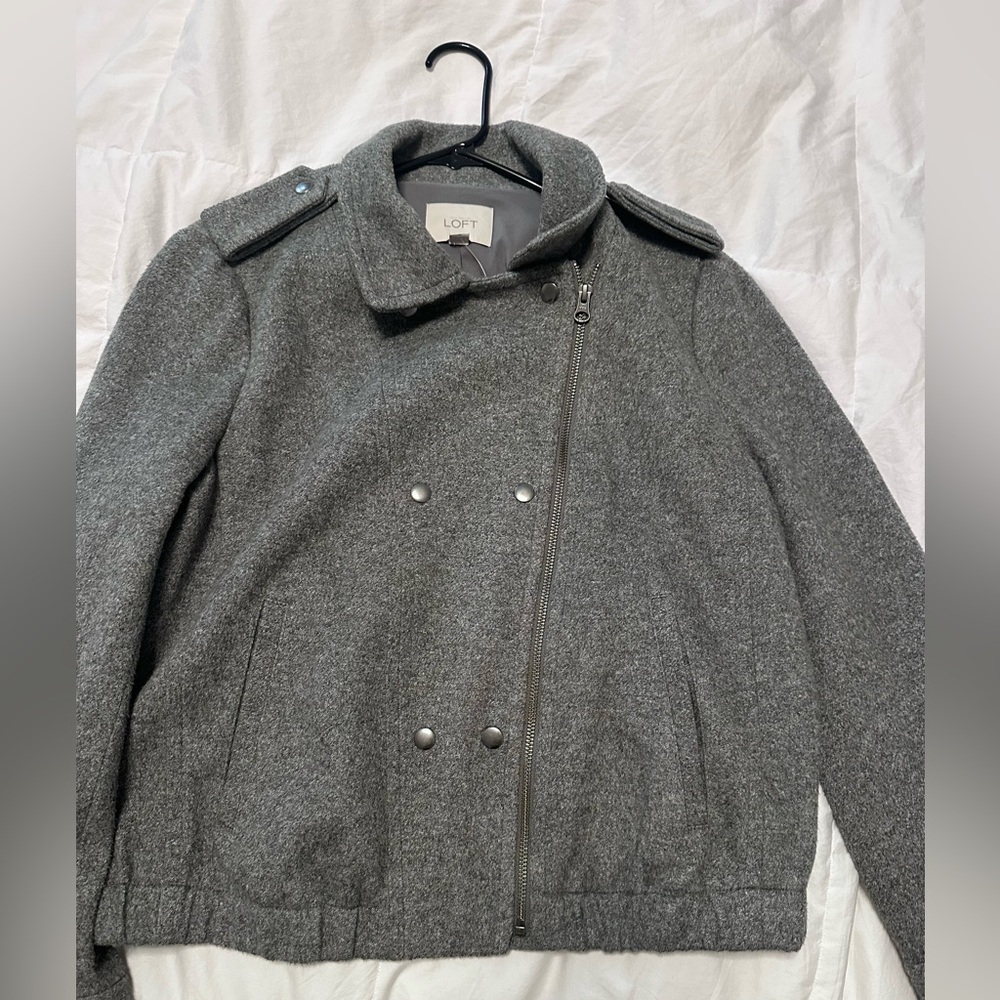 LOFT Women's Charcoal Pea Coat